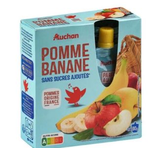 Puré maçã banana Auchan