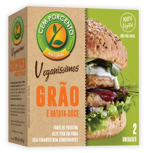 Hambúrguer Veganíssimo de Grão e Batata Doce, Cem Porcento