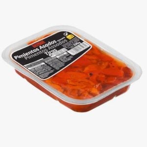Pimentos assados em tiras