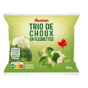 mistura auchan couve flor bróculos e romanesco 600g