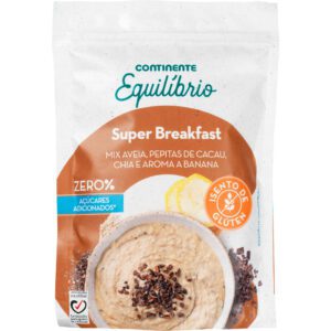 Super Breakfast Mix Aveia, Pepitas de Cacau, Chia e Banana sem Glúten