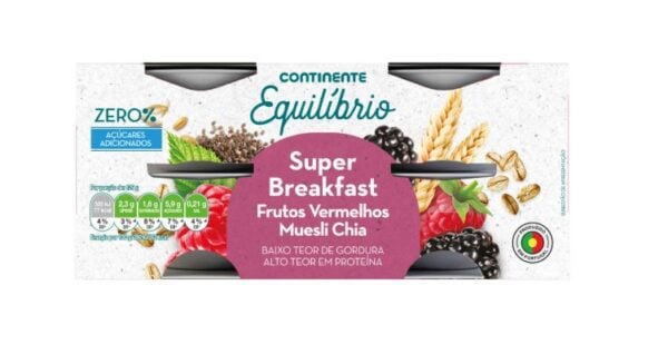 Iogurte Pedaços Frutos Vermelhos, Muesli e Chia