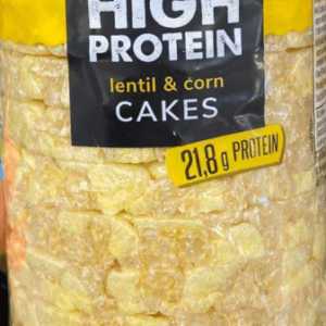 Bolacha proteica de lentilhas e milho