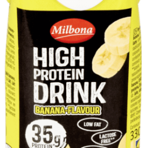 Bebida proteica com sabor a banana, sem lactose