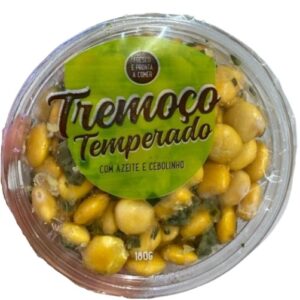 Tremoço temperado com azeite e cebolinho